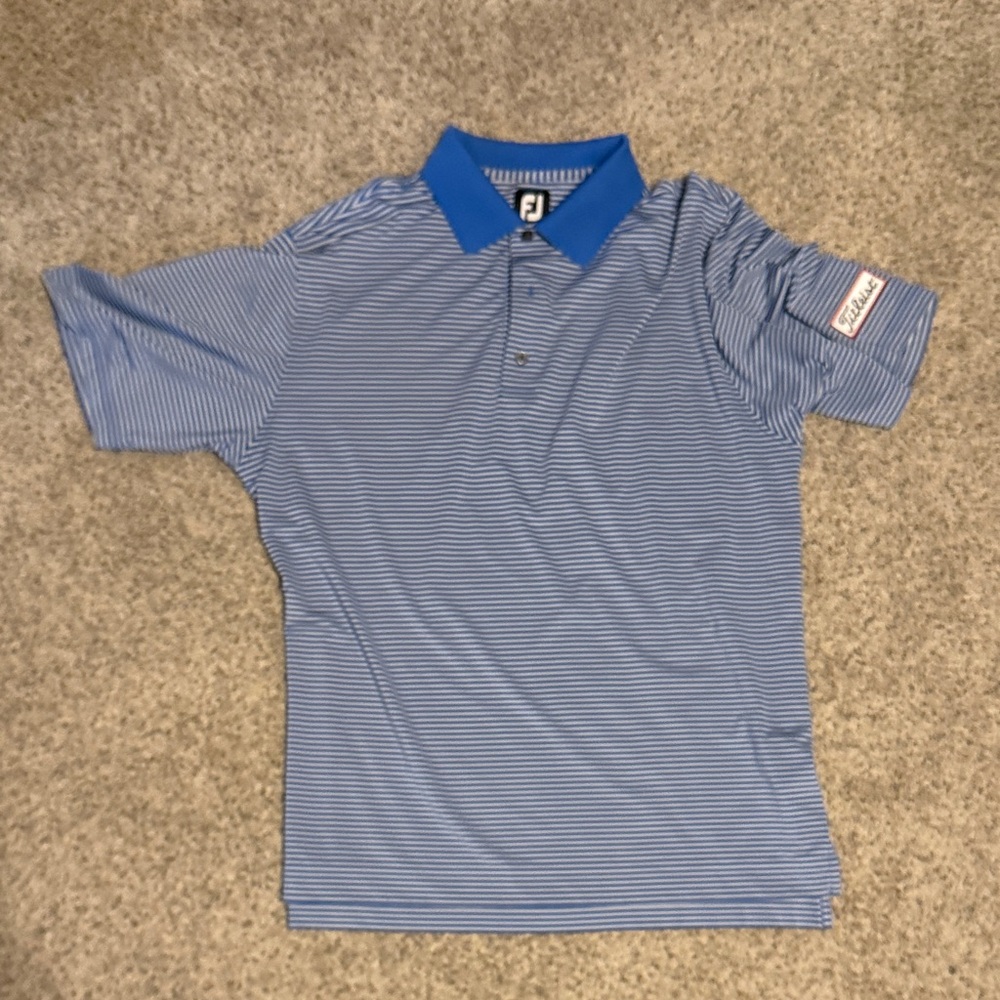 FootJoy Men's Polo with Blue Stripes